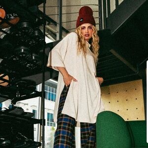 Lala Icon Mock Neck Top in Oatmilk